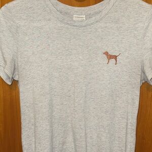 Victoria's Secret Heather Gray Dog Tee